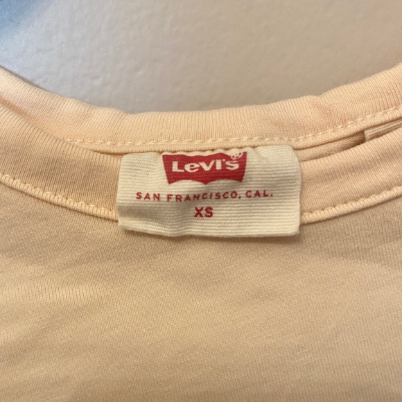 Levi's Blush Pink Puff Sleeve Top Size XS - Picture 2 of 4
